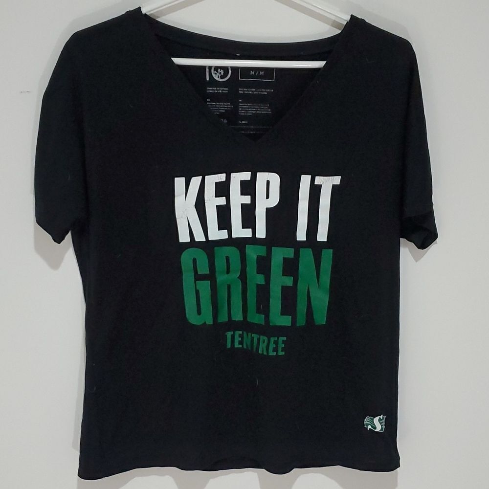 TENTREE medium black short sleeve v neck short